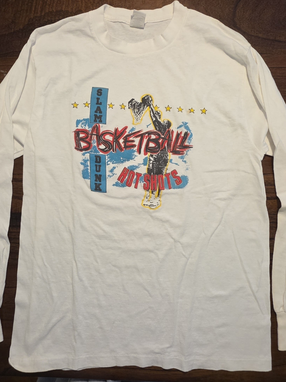 Vintage 80s 90s Gotcha Gold Basketball Slam Dunk Long Sleeve Shirt XL USA
